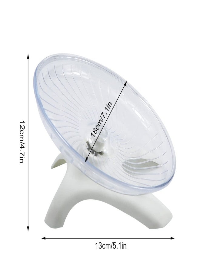 Litewoo Hamster Toys Wheel Exercise Flying Saucer,Silence Run Spinner, for Gerbil Rat Mouse Mice Hamster and Other Small Animal(White) - Image 2